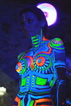 Flashing body painting night