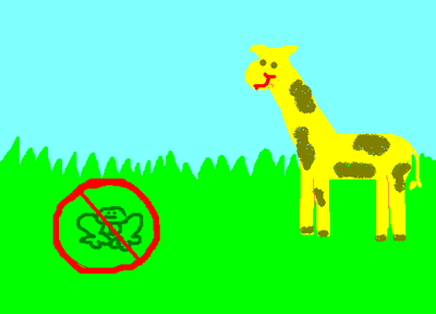 giraffen mögen keine frösche