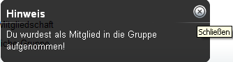 Ich mag das kleine schwarze Fenster, das sich öffnet, wenn ich Gruppen beitrete