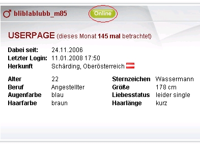 Warum steht nur bei meiner Nickpage immer Online!?!?