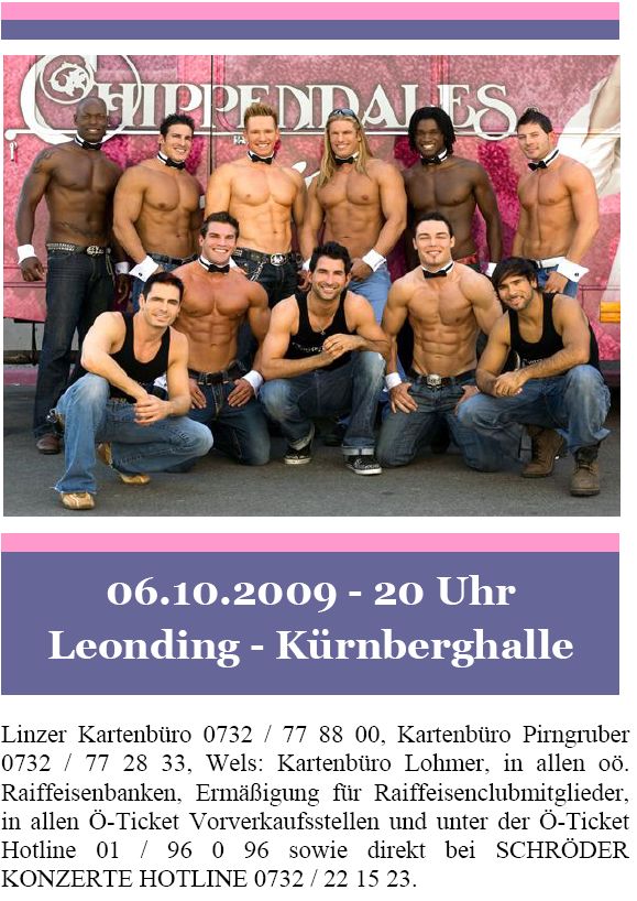 Chippendales - Tour 2009 - ONLY THE BEST@Kürnberghalle