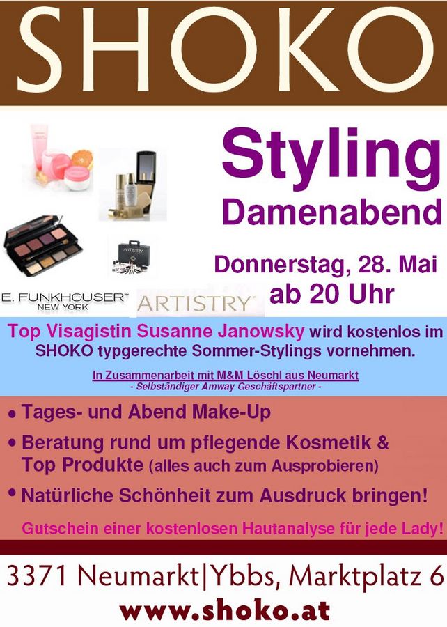 Styling Damenabend