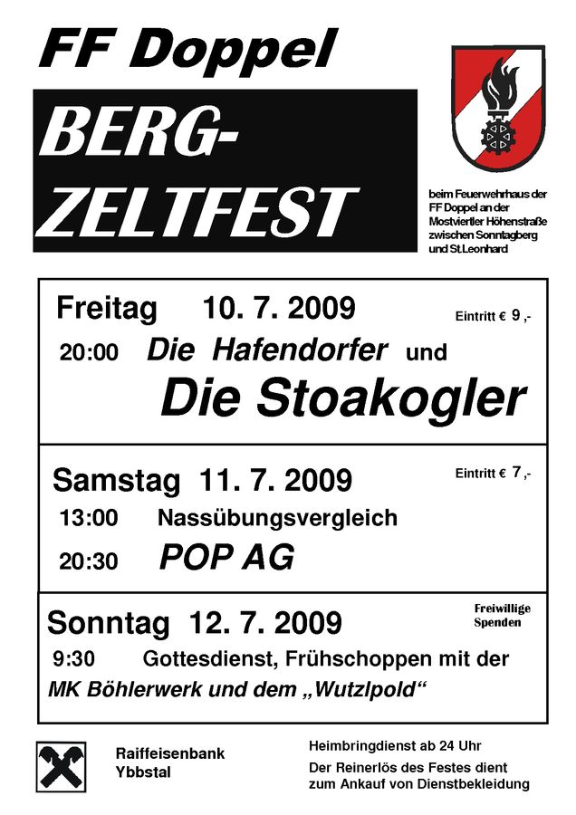 Zeltfest FF-Doppel@Feuerwehrhaus Doppel