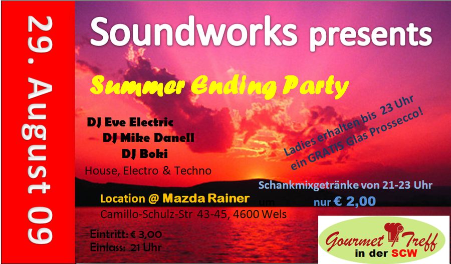 Soundworks presents Sommer Ending Party@Mazda Rainer