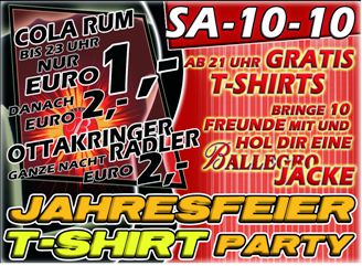 Jahresfeier T-Shirt Party