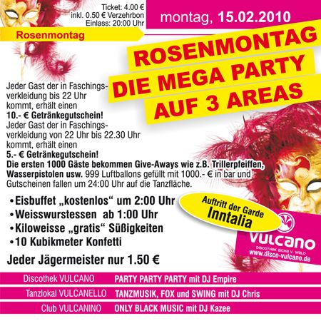 Die Megaparty @ Vulcano