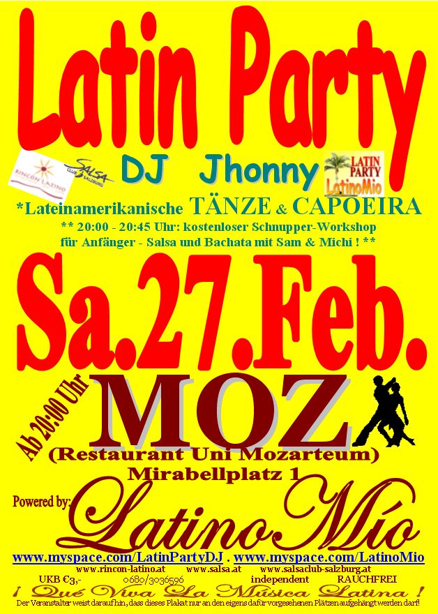 Latin Party@Universität Mozarteum