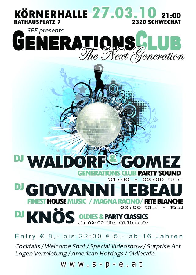 Generations Club - the next Generation@Körnerhalle Schwechat