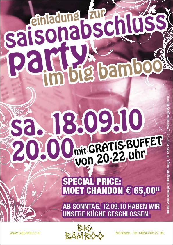 Saisonabschlussparty im BigBamBoo