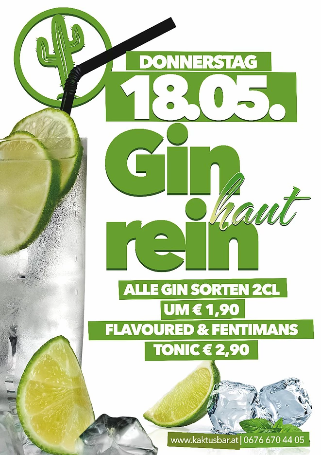 GIN HAUT REIN@Kaktus Bar