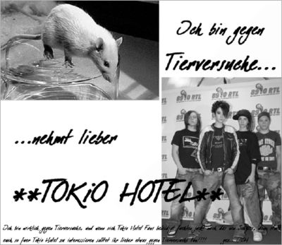 Gruppenavatar von stoppt tierversuche...... für was gibt es TOKIO HOTEL!!!