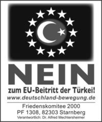NEIN zum EU - Beitritt der Türkei !