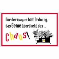 ...nur ein Kleingeist hält Ordnung... ein wahres GENIE beherrscht das Chaos...