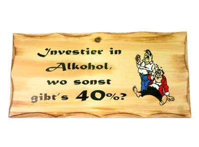 Gruppenavatar von investiert in Alkohol mehr % bekommst du nirgends