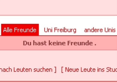 Gruppenavatar von StudiVZ sagt, ich habe keine Freunde...