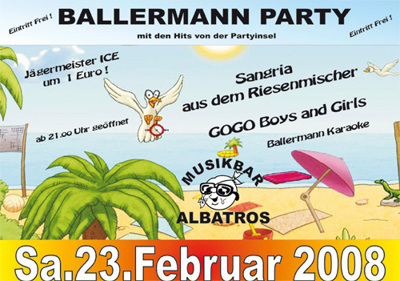 Gruppenavatar von Ich war auf da Ballermann Party im Albatros am 23. Feb 08 und habe es tatsächlich überlebt *gg*