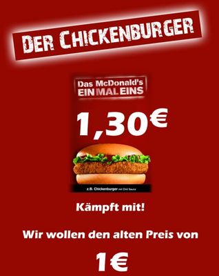 Gruppenavatar von chickenburger 1,30€ wo lemadn in der WELTWIRTSCHAFTSKRIESE????