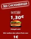 Gruppenavatar von Chickenburger soi wieda 1 Euro kosten