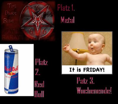 Gruppenavatar von Top3: 1)METAL, 2)Energie-Drinks, 3)Wochenende