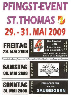 Gruppenavatar von Pfingst Event St.Thomas 29.-31. Mai09