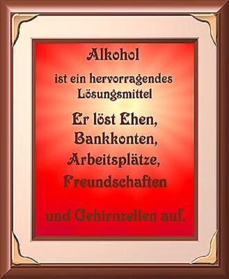 Gruppenavatar von Alkohol löst keine Probleme...  ...Wasser aber auch nicht!