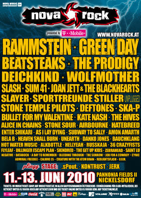 Gruppenavatar von NOVA ROCK 2010 mit Slayer Rammstein Green Day Stone Sour As I Lay Dying uvm.