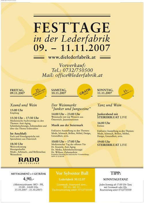 Lederfabrik Linz Festtage@Lederfabrik Linz