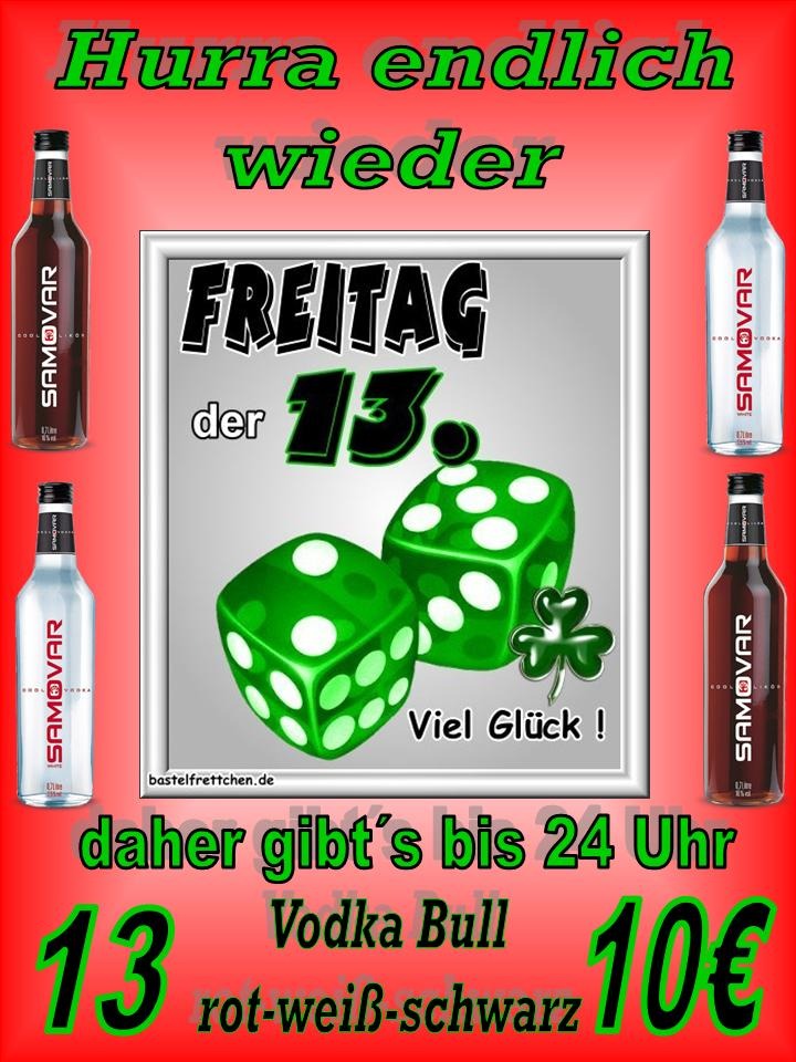 Der 13 glückstag freitag Flöckchenliebe: Freitag