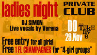 Private Club - ladies night@Take Five