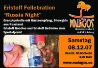 Eristoff Fellebration "Russia Night"@Malagos
