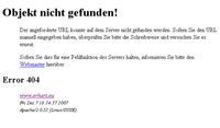 ERROR 404 - Objekt nicht gefunden