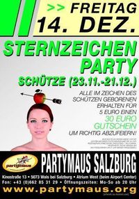 Sternzeichenparty Schütze@Partymaus