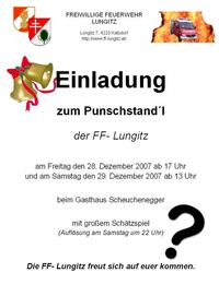 Punschstand´l der FF- Lungitz@GH Scheuchenegger