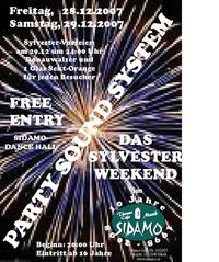 Party sound System - Das Silvester Weekend im Sidamo Mank@Cafe Sidamo Mank