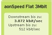 Aon Speed 3mbit Flat User
