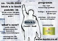Beck´s is back@Beck´s