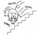 Wieso Treppen laufen, wenn runterfallen viel schneller geht?