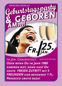 Geburtstagsparty - geboren am.....