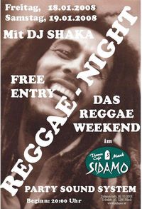 Reggae Night -   Das Reggae-Weekend im Sidamo Mank@Cafe Sidamo Mank