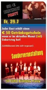 50,- € Birthdayparty