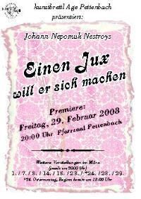 Johann Nepomuk Nestroys - Einen Jux will er sich machen@Pfarrsaal