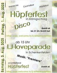 Hüpferfest - Loveparade 2003@Schenkenfelden-Königschla
