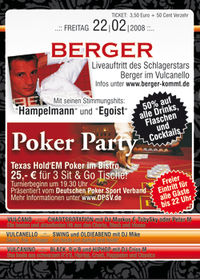 Berger live & Poker Party@Vulcano