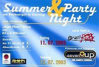 Summer & Party Night@Bachnergut