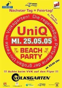 UniQ – Beachparty@Volksgarten