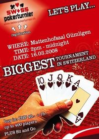 Grösstes Pokerturnier der Schweiz@Mattenhofsaal