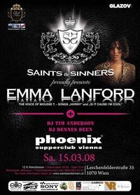 Saints & Sinners proudly presents Emma Lanford