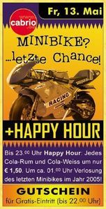 Happy Hour & Minibike-Verlosung