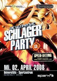 Schlager Party Vol.11 mit Speeddating @Uni-Sportzentrum