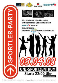 Die originale Sportler-Party powered by Springbreak Europe@Uni-Sportzentrum